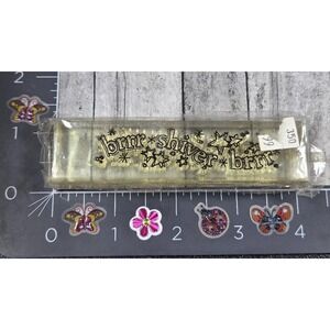 Provo Craft Brrr Shiver Winter Cold Stars Clear Acrylic Stamp #V99